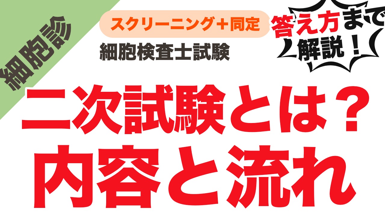 【第59回・2026年】細胞検査士 二次試験とは？スクリーニング試験・同定試験の内容と日程